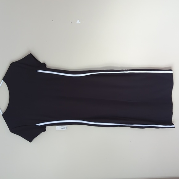 NWT NOBO Stripe Midi Dress with Snap Junior Medium Black White 7-9 - Picture 8 of 13